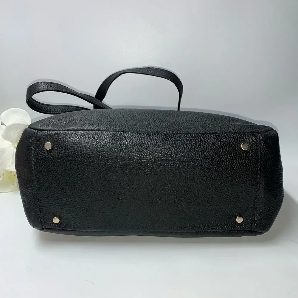 Kate Spade New York Leather Tote Bag Black Large